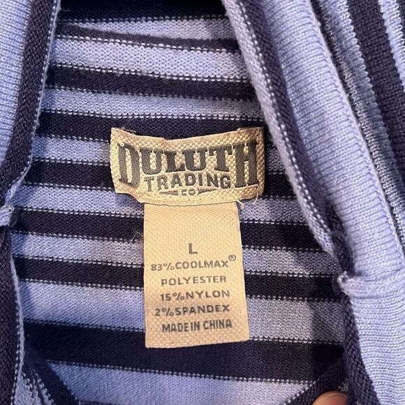 Duluth Trading Company Striped Turtleneck Sweater Size Large - Picture 2 of 3